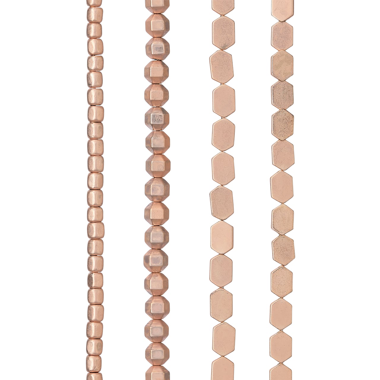 12 Pack: Matte Rose Gold Hematite Mix Beads by Bead Landing™